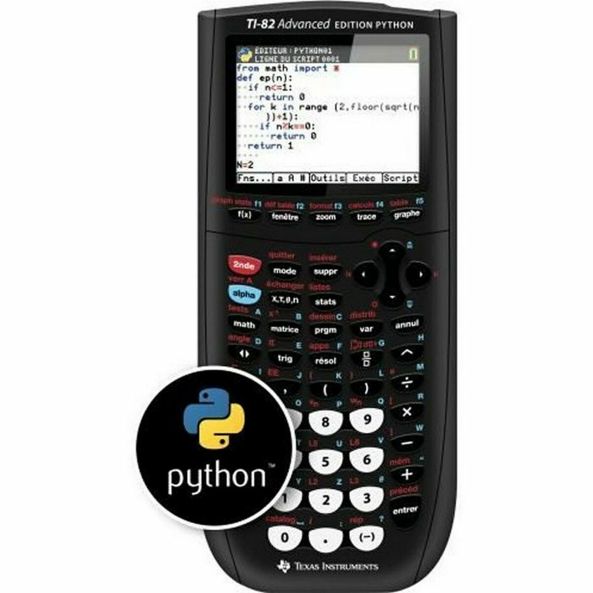 Calculatrice Texas Instruments TI-82 Advanced – Édition Python