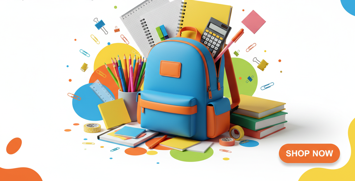 Bannière fournitures scolaires